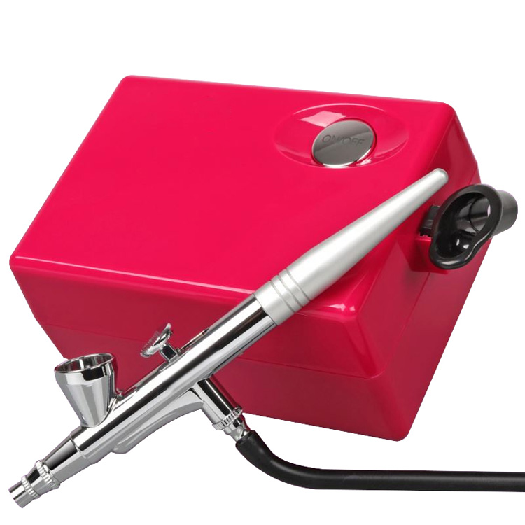 Kit de aerógrafo con cable para bronceado facial en aerosol para tatuajes temporales